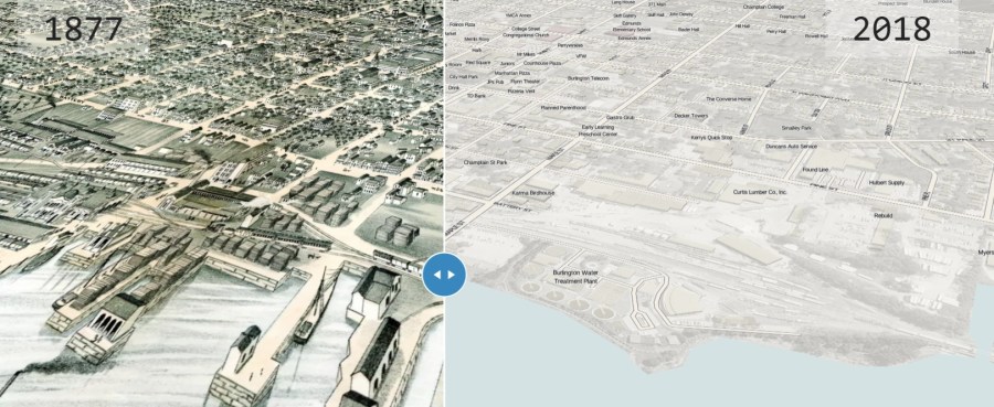 Burlington Birdseye View Slider Map